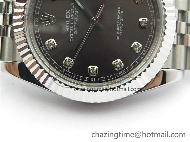 DateJust 41mm 126334 SS BP Maker 1:1 Best Edition New Version Gray Crystal Dial on Jubilee Bracelet Casual 3023