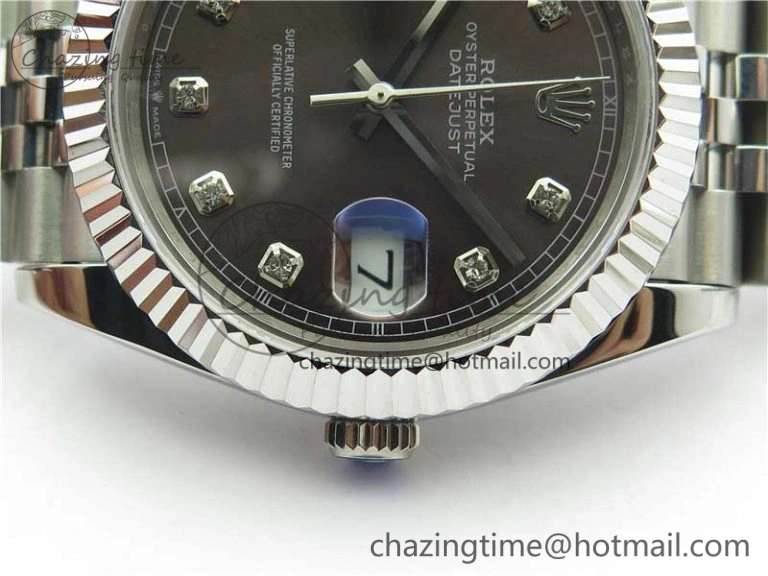 DateJust 41mm 126334 SS BP Maker 1:1 Best Edition New Version Gray Crystal Dial on Jubilee Bracelet Casual 3023