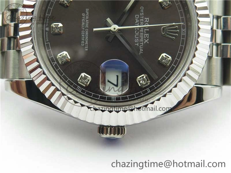 DateJust 41mm 126334 SS BP Maker 1:1 Best Edition New Version Gray Crystal Dial on Jubilee Bracelet Casual 3023