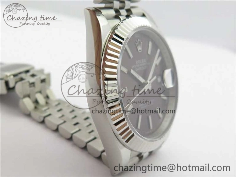 EasyMatch DateJust 41mm 126334 SS BP Maker 1:1 Best Edition New Version Gray Dial on Jubilee Bracelet 3029