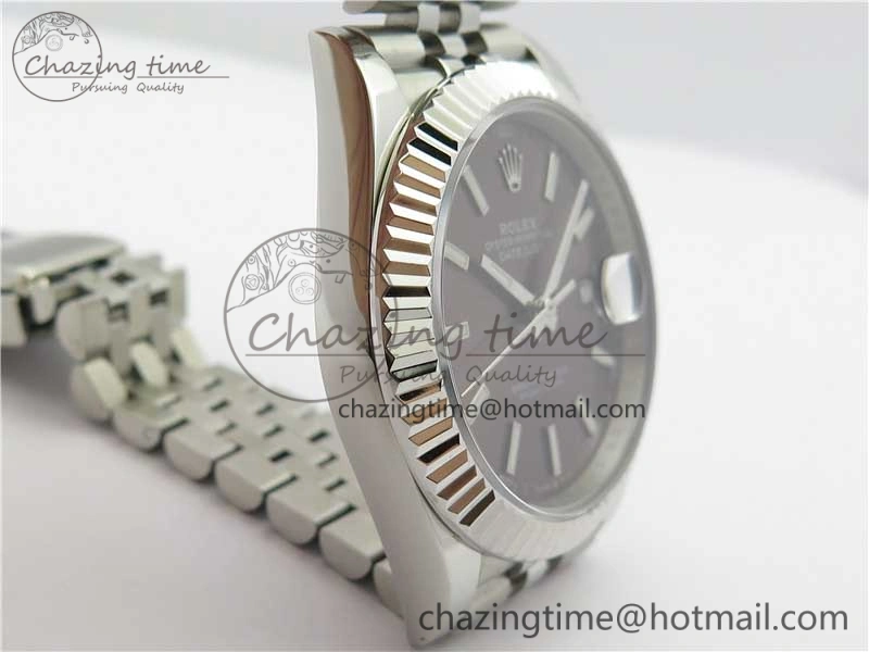 EasyMatch DateJust 41mm 126334 SS BP Maker 1:1 Best Edition New Version Gray Dial on Jubilee Bracelet 3029