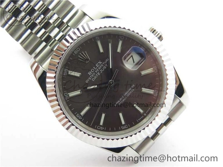 EasyMatch DateJust 41mm 126334 SS BP Maker 1:1 Best Edition New Version Gray Dial on Jubilee Bracelet 3029