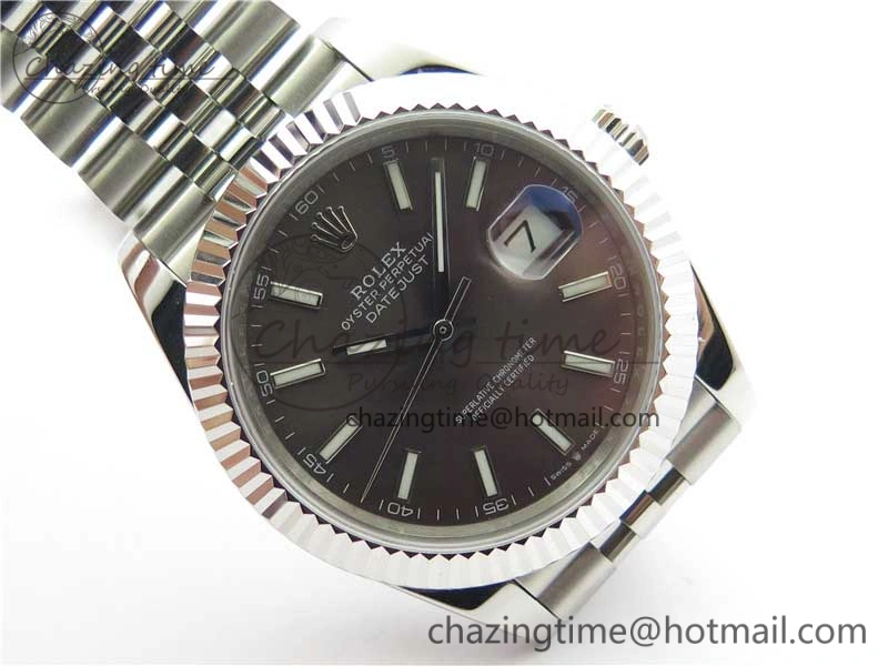 EasyMatch DateJust 41mm 126334 SS BP Maker 1:1 Best Edition New Version Gray Dial on Jubilee Bracelet 3029