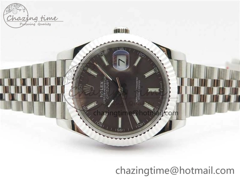 EasyMatch DateJust 41mm 126334 SS BP Maker 1:1 Best Edition New Version Gray Dial on Jubilee Bracelet 3029