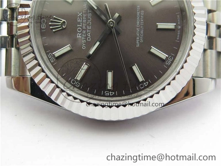 EasyMatch DateJust 41mm 126334 SS BP Maker 1:1 Best Edition New Version Gray Dial on Jubilee Bracelet 3029
