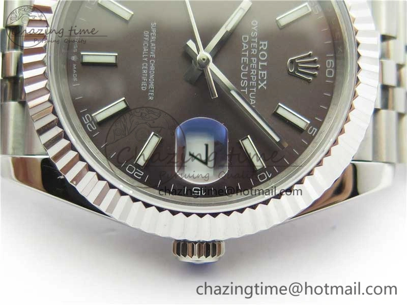 EasyMatch DateJust 41mm 126334 SS BP Maker 1:1 Best Edition New Version Gray Dial on Jubilee Bracelet 3029