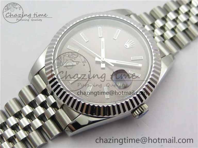EasyMatch DateJust 41mm 126334 SS BP Maker 1:1 Best Edition New Version Gray Dial on Jubilee Bracelet 3029
