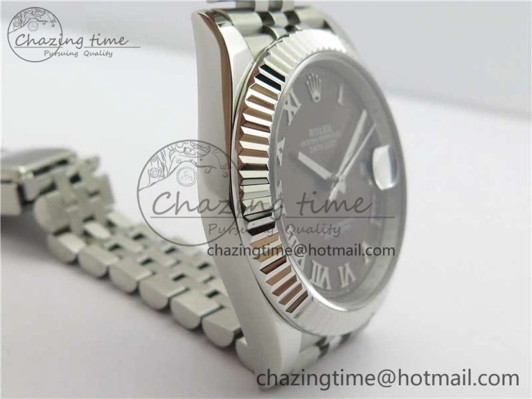 DateJust 41mm 126334 SS BP Maker 1:1 Best Edition New Version Gray Roman Dial on Jubilee Bracelet ModernLook 3035