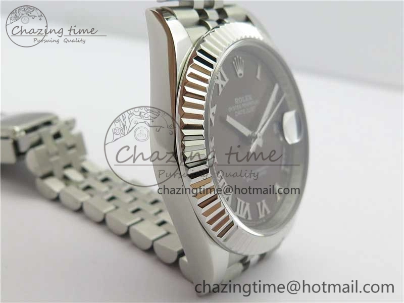 DateJust 41mm 126334 SS BP Maker 1:1 Best Edition New Version Gray Roman Dial on Jubilee Bracelet ModernLook 3035