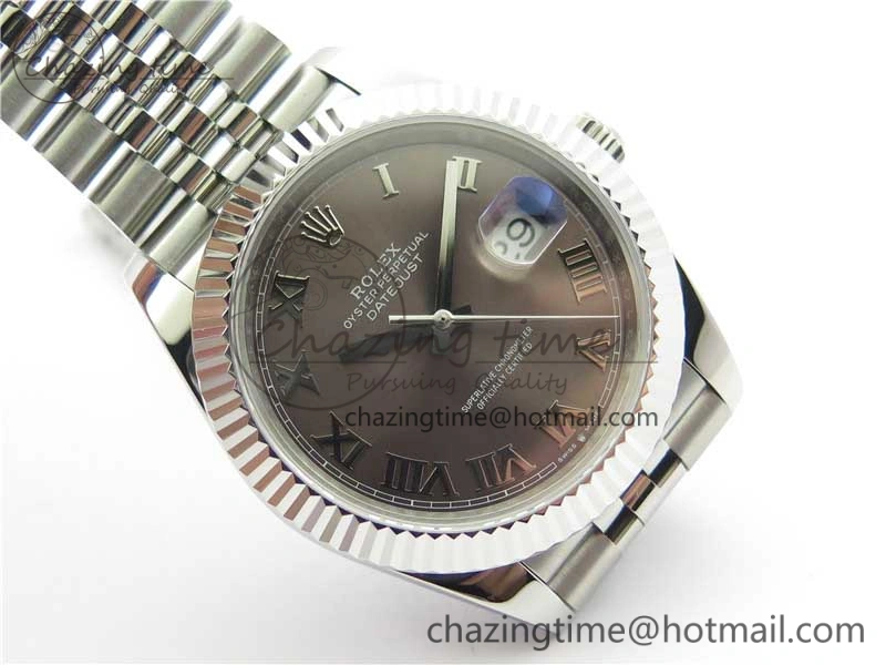 DateJust 41mm 126334 SS BP Maker 1:1 Best Edition New Version Gray Roman Dial on Jubilee Bracelet ModernLook 3035