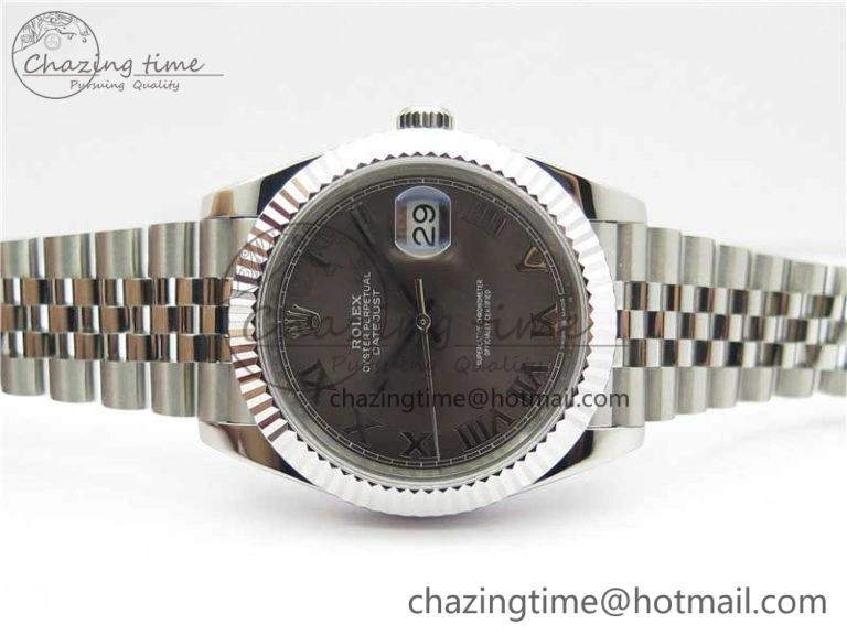 DateJust 41mm 126334 SS BP Maker 1:1 Best Edition New Version Gray Roman Dial on Jubilee Bracelet ModernLook 3035