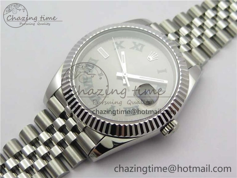 MoistureWicking DateJust 41mm 126334 SS BP Maker 1:1 Best Edition New Version Gray Green Roman Dial on Jubilee Bracelet 3031