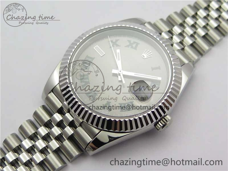 MoistureWicking DateJust 41mm 126334 SS BP Maker 1:1 Best Edition New Version Gray Green Roman Dial on Jubilee Bracelet 3031