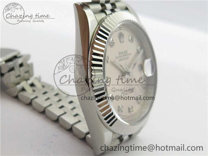 DateJust 41mm 126334 SS BP Maker 1:1 Best Edition New Version Silver Crystal Dial on Jubilee Bracelet FastDry 3021