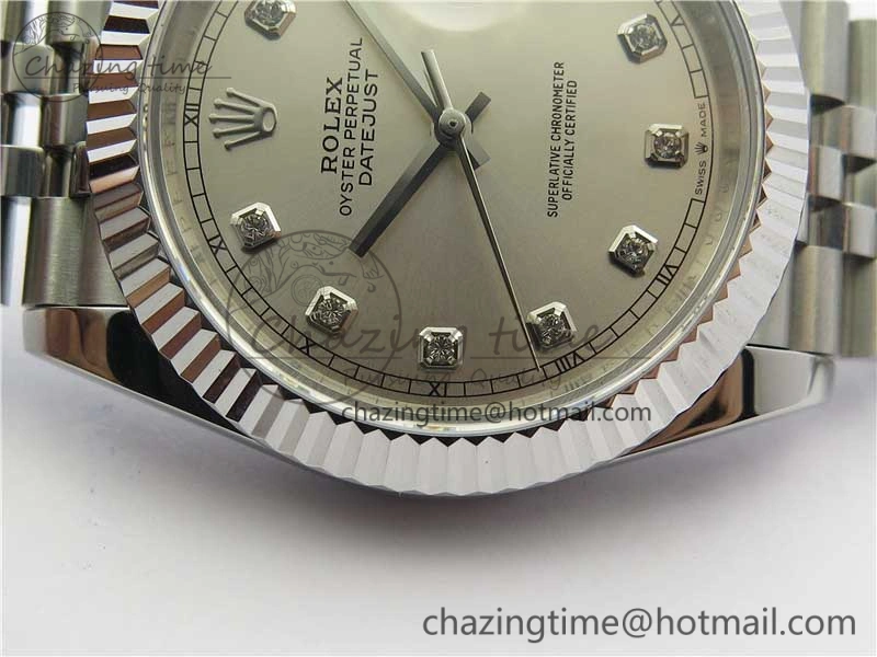 DateJust 41mm 126334 SS BP Maker 1:1 Best Edition New Version Silver Crystal Dial on Jubilee Bracelet FastDry 3021