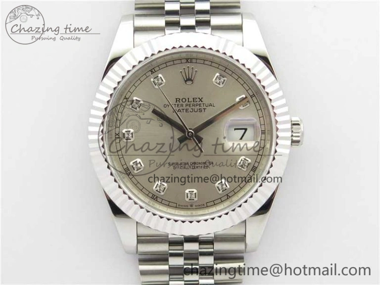DateJust 41mm 126334 SS BP Maker 1:1 Best Edition New Version Silver Crystal Dial on Jubilee Bracelet FastDry 3021