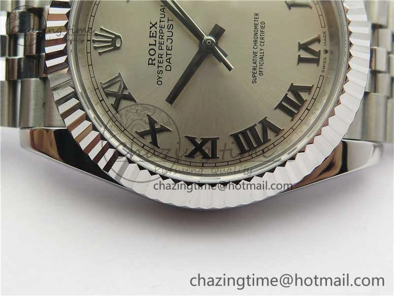 DateJust 41mm 126334 SS BP Maker 1:1 Best Edition New Version Silver Roman Dial on Jubilee Bracelet ModernLook 3032