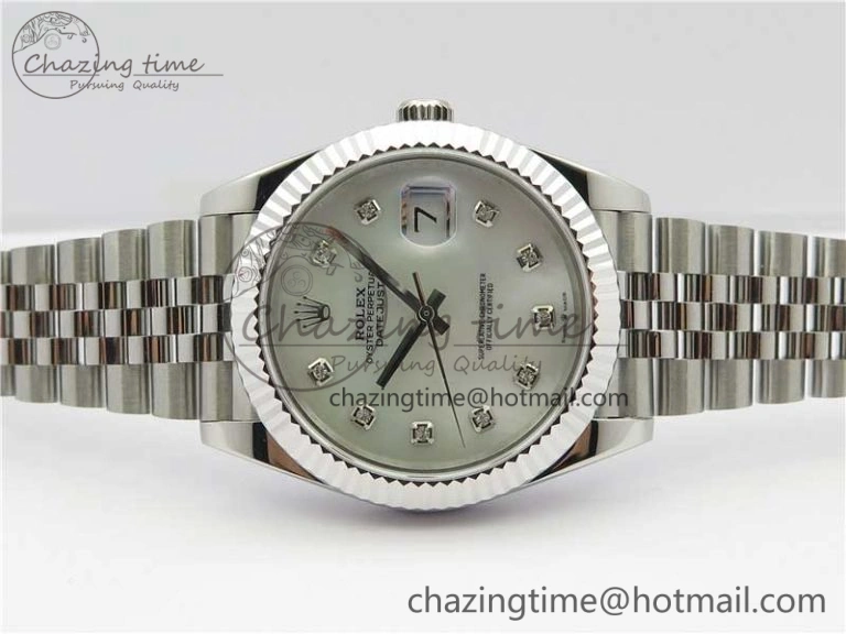 Resilient DateJust 41mm 126334 SS BP Maker 1:1 Best Edition New Version White MOP Crystal Dial on Jubilee Bracelet 3027