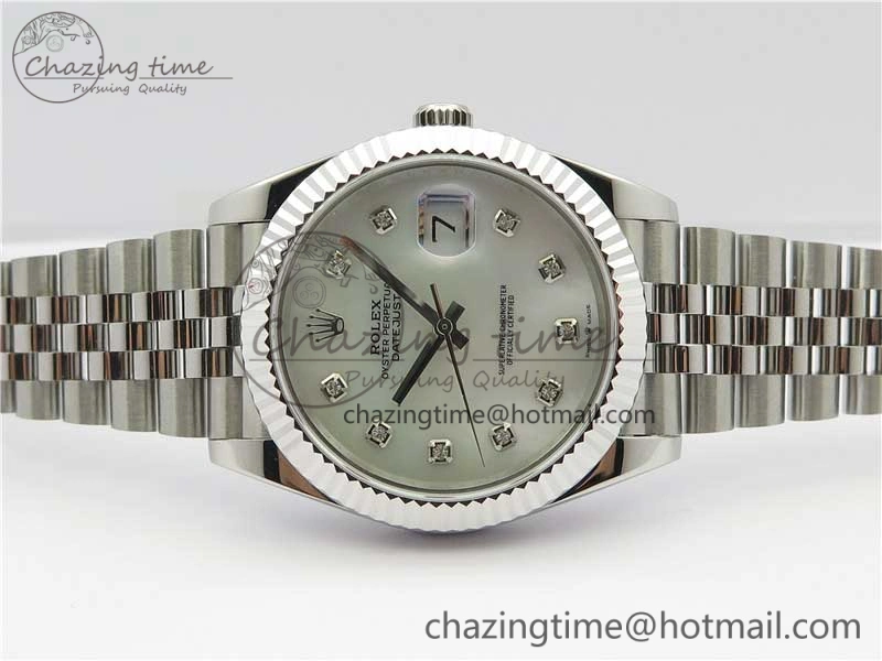 Resilient DateJust 41mm 126334 SS BP Maker 1:1 Best Edition New Version White MOP Crystal Dial on Jubilee Bracelet 3027