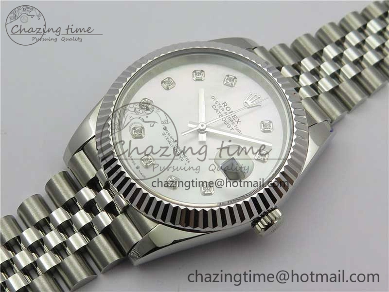 Resilient DateJust 41mm 126334 SS BP Maker 1:1 Best Edition New Version White MOP Crystal Dial on Jubilee Bracelet 3027