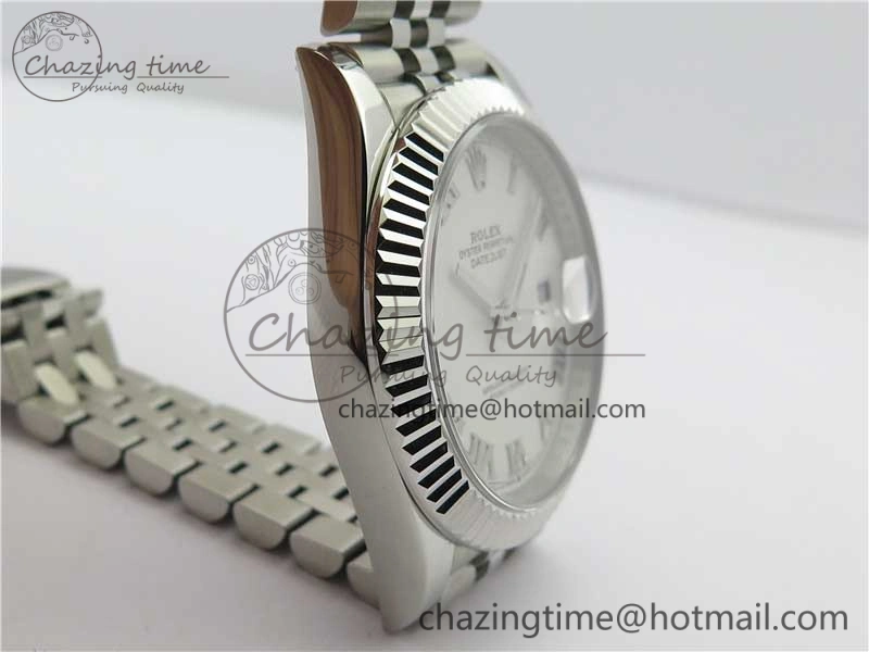Breathable DateJust 41mm 126334 SS BP Maker 1:1 Best Edition New Version White Roman Dial on Jubilee Bracelet 3036