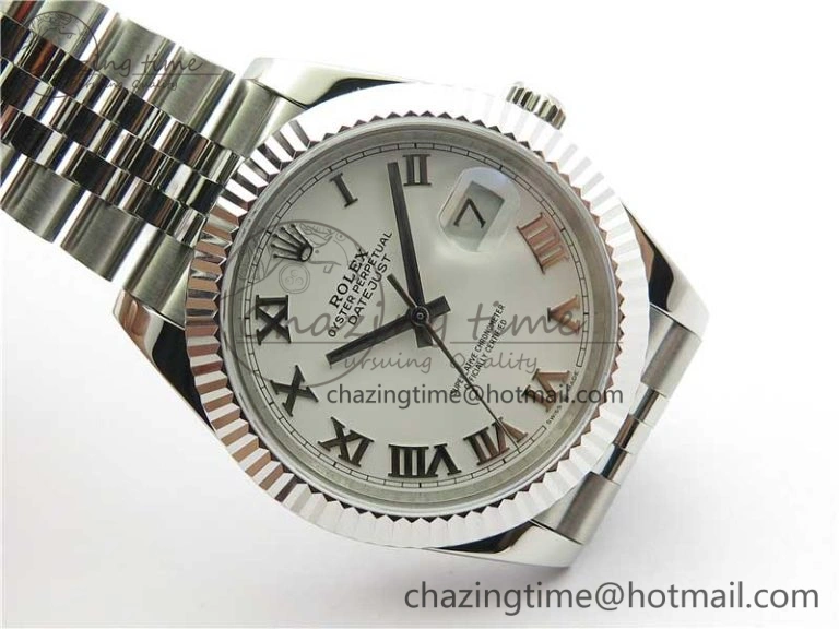 Breathable DateJust 41mm 126334 SS BP Maker 1:1 Best Edition New Version White Roman Dial on Jubilee Bracelet 3036