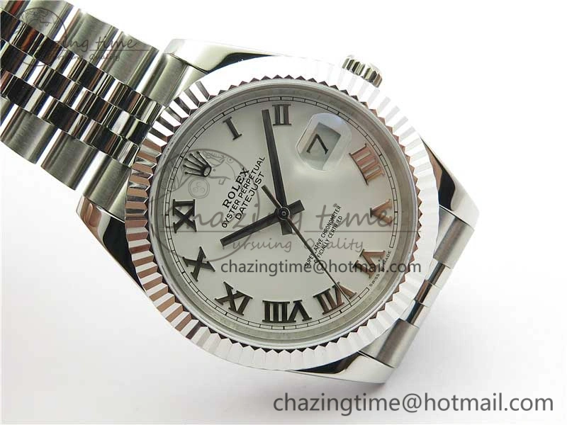 Breathable DateJust 41mm 126334 SS BP Maker 1:1 Best Edition New Version White Roman Dial on Jubilee Bracelet 3036