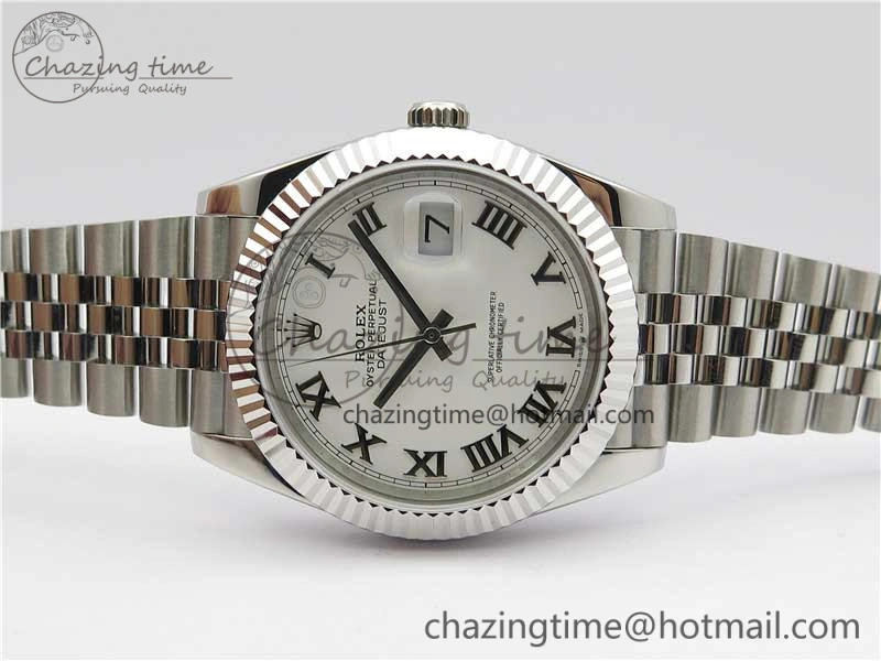 Breathable DateJust 41mm 126334 SS BP Maker 1:1 Best Edition New Version White Roman Dial on Jubilee Bracelet 3036