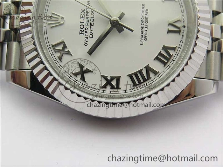 Breathable DateJust 41mm 126334 SS BP Maker 1:1 Best Edition New Version White Roman Dial on Jubilee Bracelet 3036