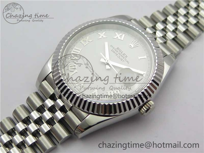 Breathable DateJust 41mm 126334 SS BP Maker 1:1 Best Edition New Version White Roman Dial on Jubilee Bracelet 3036