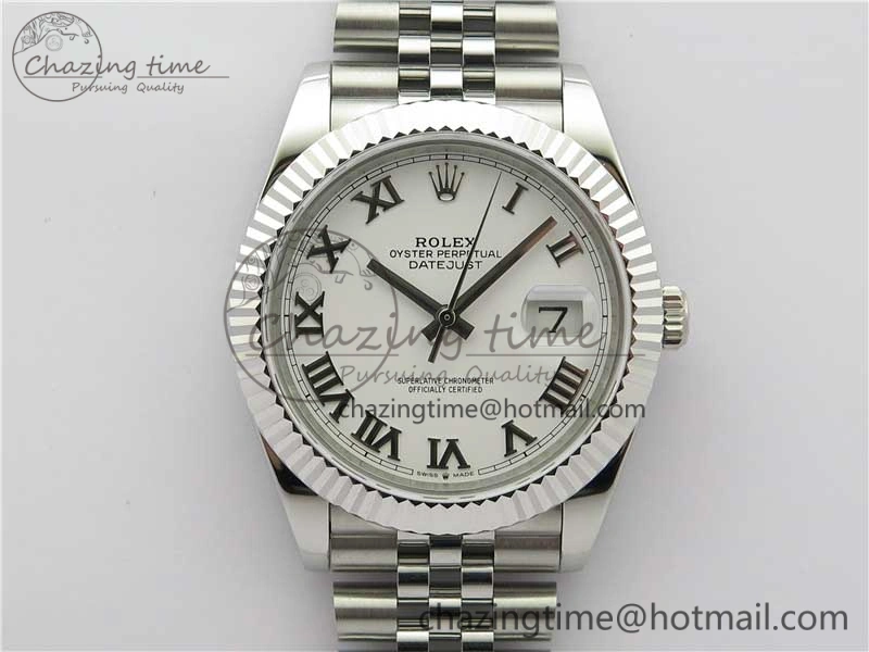 Breathable DateJust 41mm 126334 SS BP Maker 1:1 Best Edition New Version White Roman Dial on Jubilee Bracelet 3036