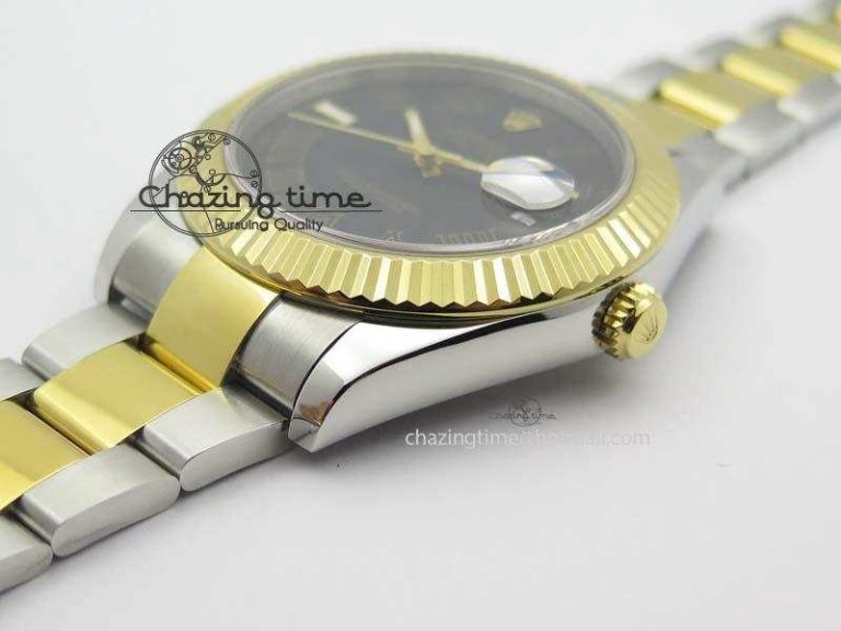 DateJust II 116333 SS YG 41mm EW Best Edition Black Dial Black Roman Markers On SS Bracelet A Colorful 3824