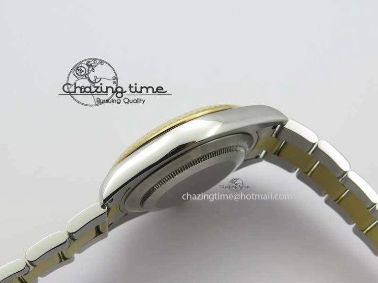 Unique DateJust II 116333 SS YG 41mm EW Best Edition Gold Dial Roman Markers On SS Bracelet A 3822