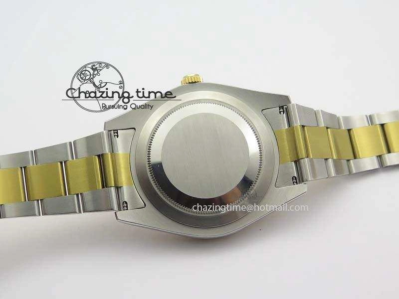 Unique DateJust II 116333 SS YG 41mm EW Best Edition Gold Dial Roman Markers On SS Bracelet A 3822