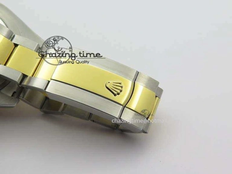 Unique DateJust II 116333 SS YG 41mm EW Best Edition Gold Dial Roman Markers On SS Bracelet A 3822