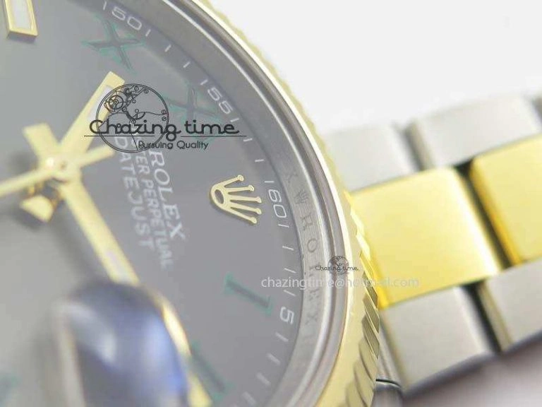 Efficient DateJust II 116333 SS YG 41mm EW Best Edition Gray Dial Roman Markers On SS Bracelet A 3823