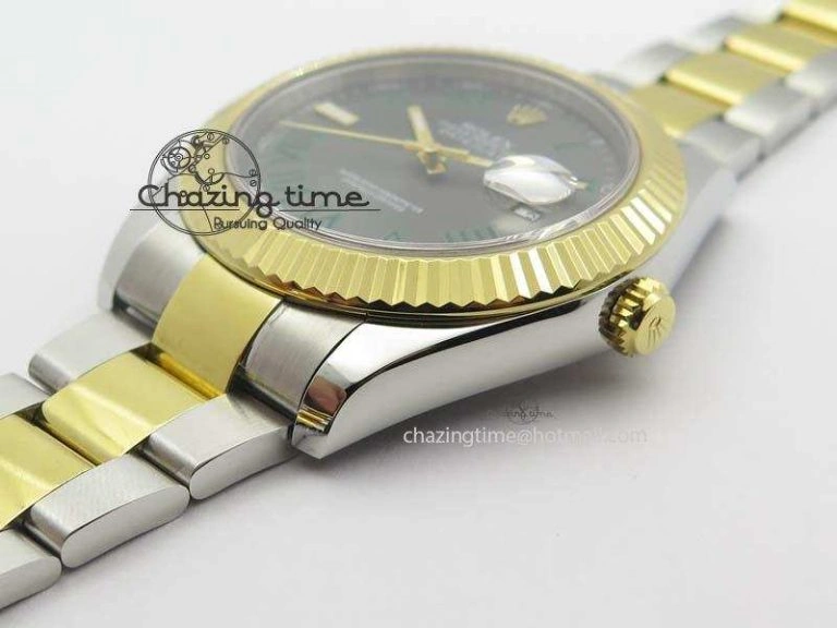 Efficient DateJust II 116333 SS YG 41mm EW Best Edition Gray Dial Roman Markers On SS Bracelet A 3823