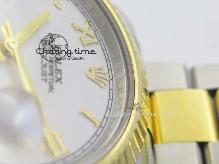 HighQuality DateJust II 116333 SS YG 41mm EW Best Edition White Dial Roman Markers On SS Bracelet A 3821