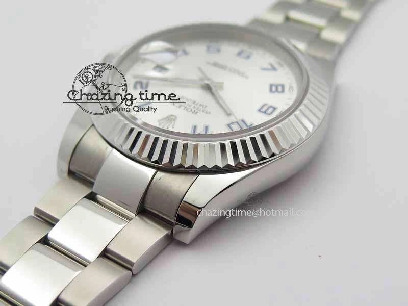 BestValue DateJust II 116334 41mm SS BP Maker Best Edition Silver Blue Arabic Dial On SS Bracelet SA 3737