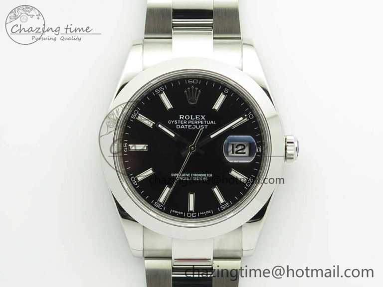 DateJust II 126334 41mm SS BP 1:1 Best Edition Black Dial Sticks Makers on Oyster Bracelet OdorResistant 3325