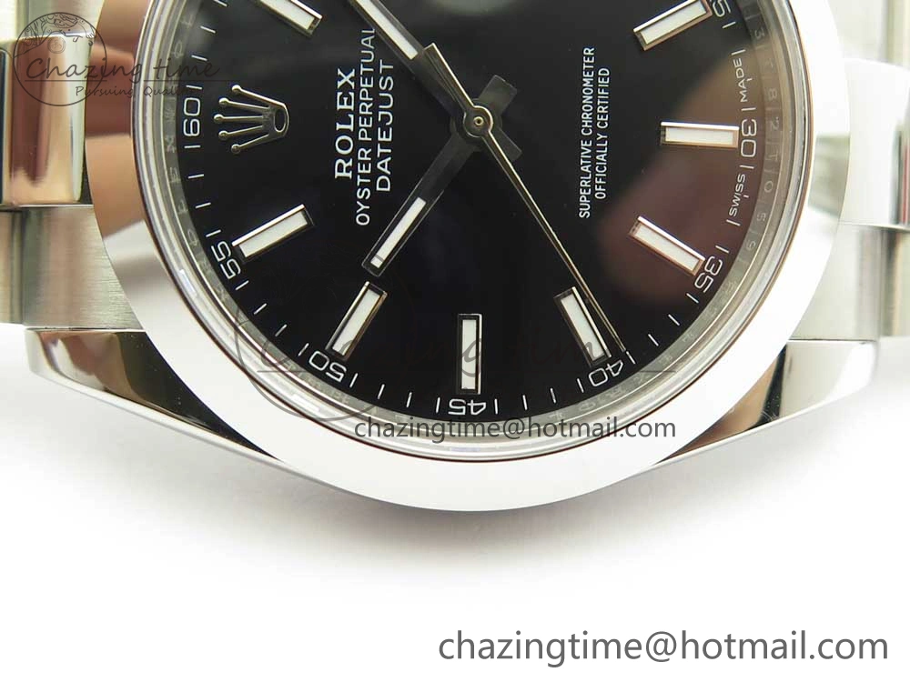 DateJust II 126334 41mm SS BP 1:1 Best Edition Black Dial Sticks Makers on Oyster Bracelet OdorResistant 3325