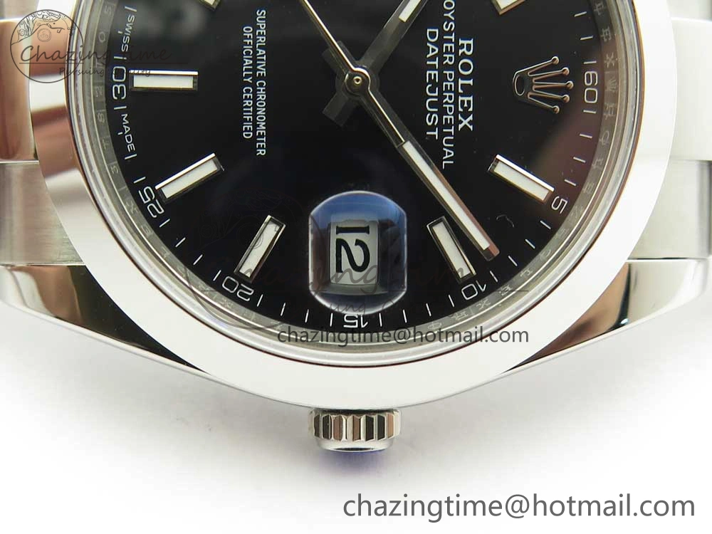 DateJust II 126334 41mm SS BP 1:1 Best Edition Black Dial Sticks Makers on Oyster Bracelet OdorResistant 3325