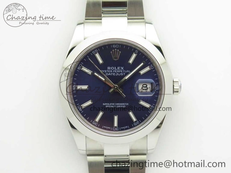 HighQuality DateJust II 126334 41mm SS BP 1:1 Best Edition Blue Dial Sticks Makers on Oyster Bracelet 3322