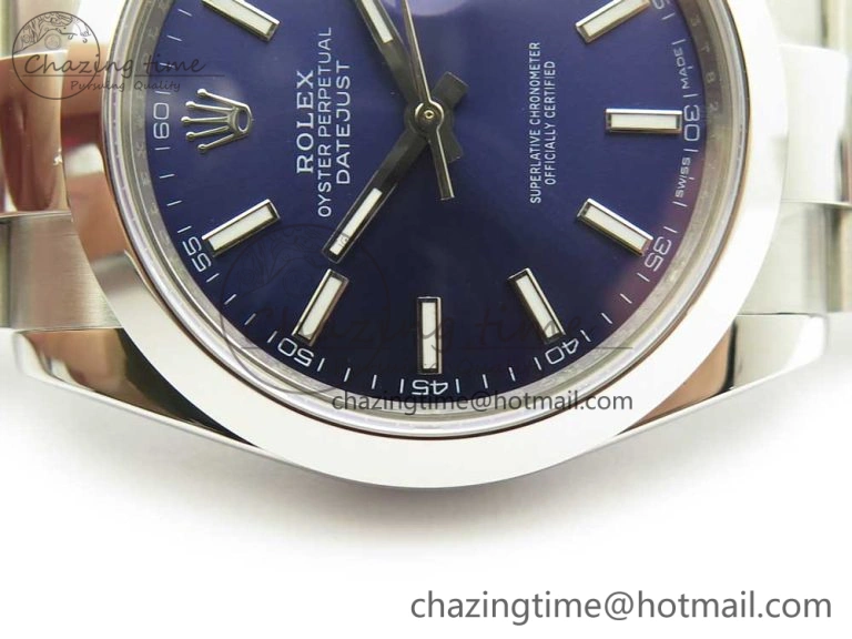 HighQuality DateJust II 126334 41mm SS BP 1:1 Best Edition Blue Dial Sticks Makers on Oyster Bracelet 3322