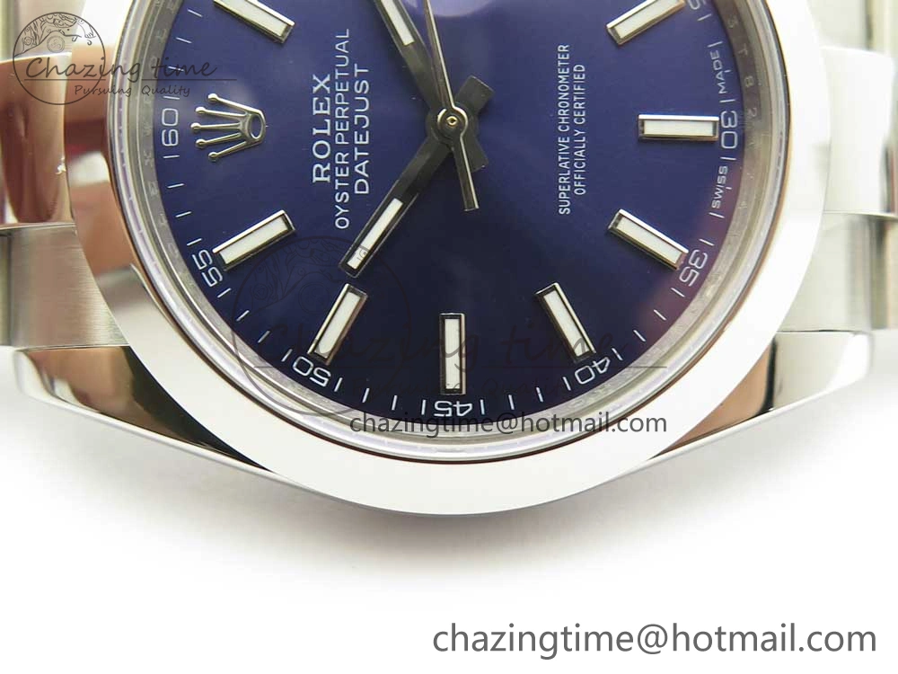 HighQuality DateJust II 126334 41mm SS BP 1:1 Best Edition Blue Dial Sticks Makers on Oyster Bracelet 3322