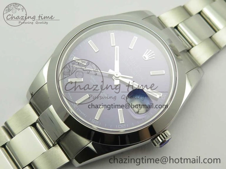 HighQuality DateJust II 126334 41mm SS BP 1:1 Best Edition Blue Dial Sticks Makers on Oyster Bracelet 3322