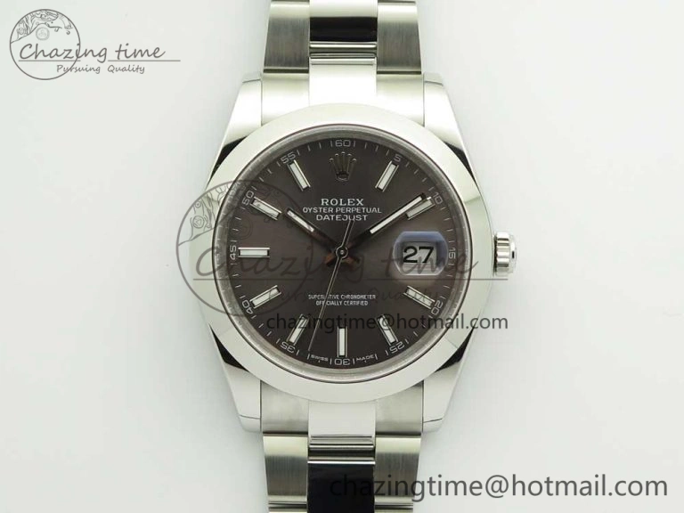 DateJust II 126334 41mm SS BP 1:1 Best Edition Gray Dial Sticks Makers on Oyster Bracelet MultiPurpose 3324