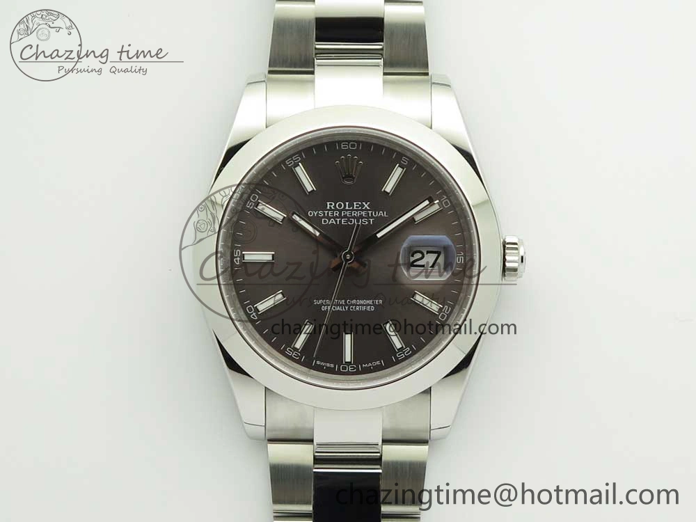 DateJust II 126334 41mm SS BP 1:1 Best Edition Gray Dial Sticks Makers on Oyster Bracelet MultiPurpose 3324
