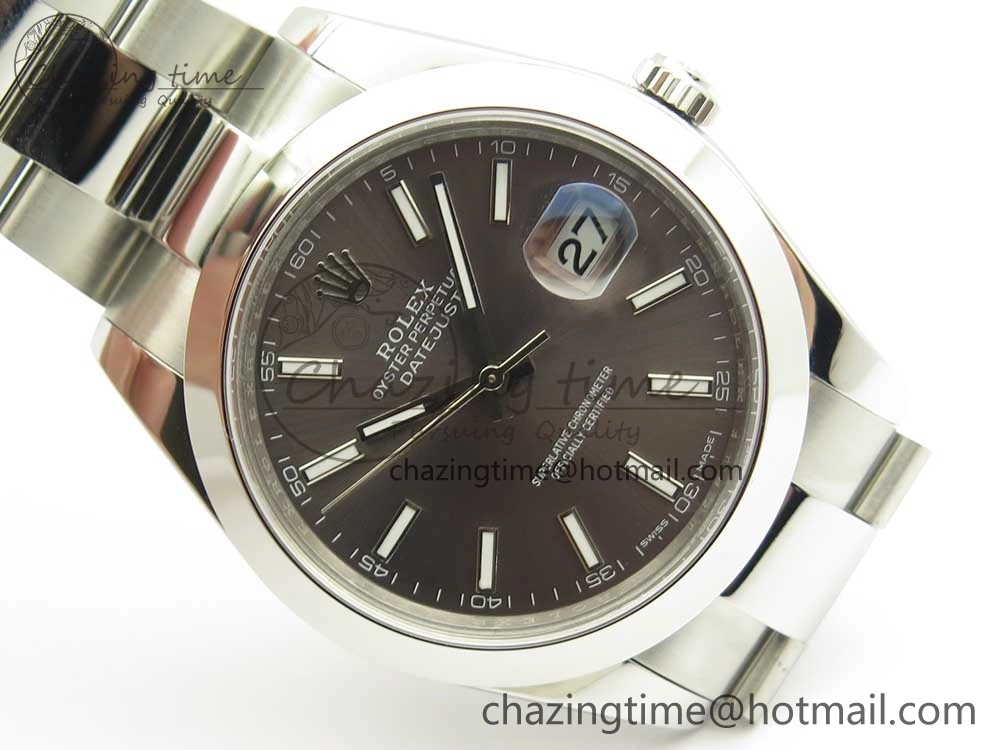 DateJust II 126334 41mm SS BP 1:1 Best Edition Gray Dial Sticks Makers on Oyster Bracelet MultiPurpose 3324