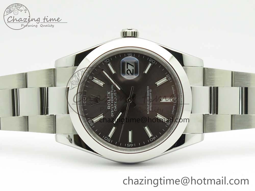 DateJust II 126334 41mm SS BP 1:1 Best Edition Gray Dial Sticks Makers on Oyster Bracelet MultiPurpose 3324